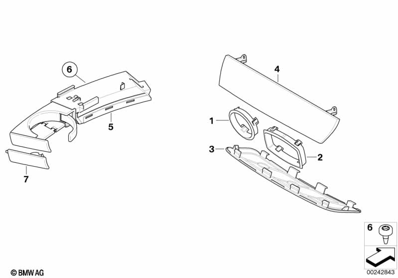 Genuine BMW 51457036384 E85 E86 Moulding Radio Cut-Out (Inc. Z4) | ML Performance UK Car Parts