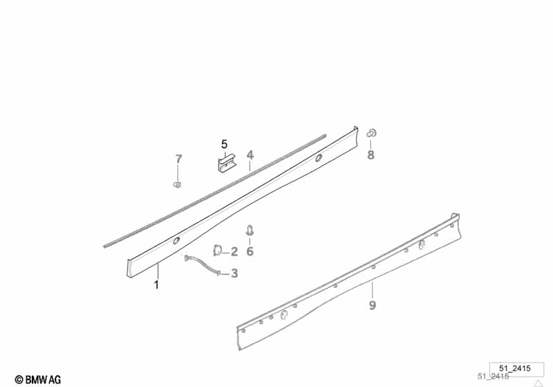 Cover door sill / wheel arch