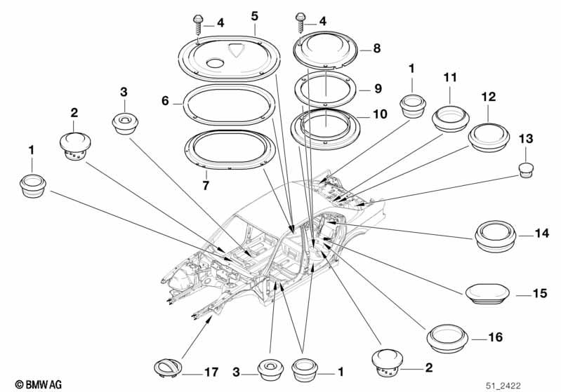 Genuine BMW 51718150841 E38 E36 Gasket (Inc. 740d, 750iL & L7) | ML Performance EU Car Parts