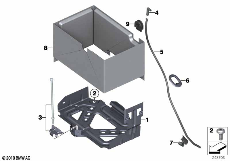 battery holder and mounting parts