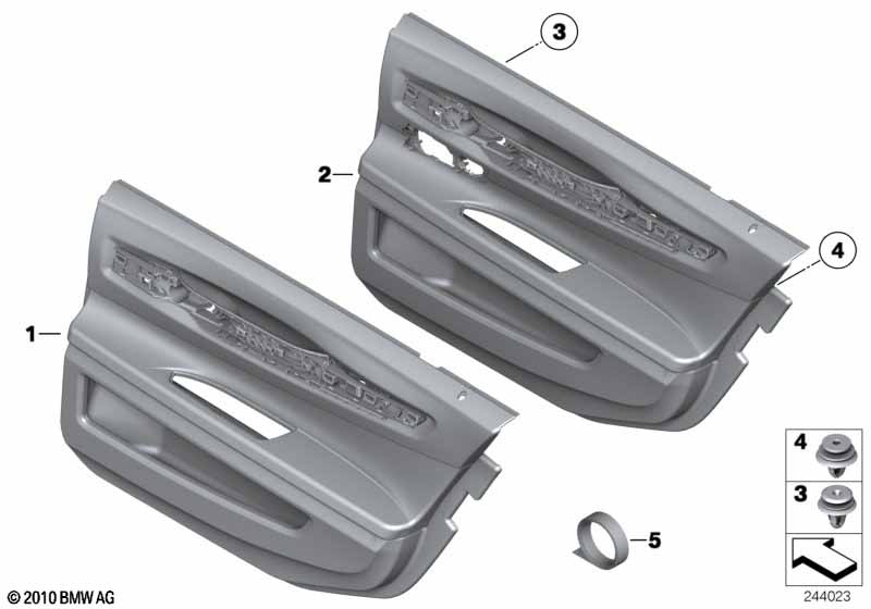 Genuine BMW 51429168621 Door Trim Strip, Short, Inside Left (Inc. 750Li, 740Li & Hybrid 7L) | ML Performance EU Car Parts