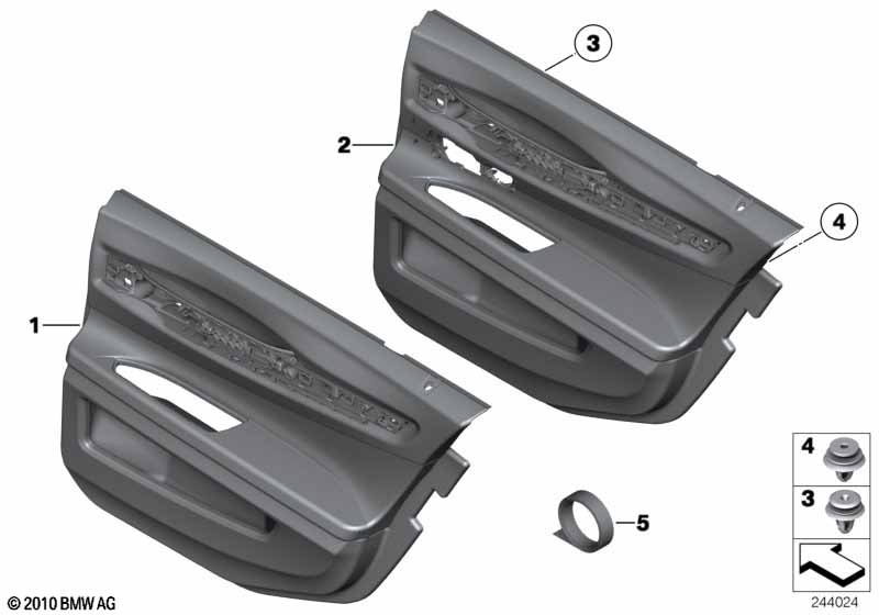 Genuine BMW 51429169110 F01 F04 Door Trim Strip, Long, Inside Right (Inc. 730d, 730dX & 740d) | ML Performance EU Car Parts