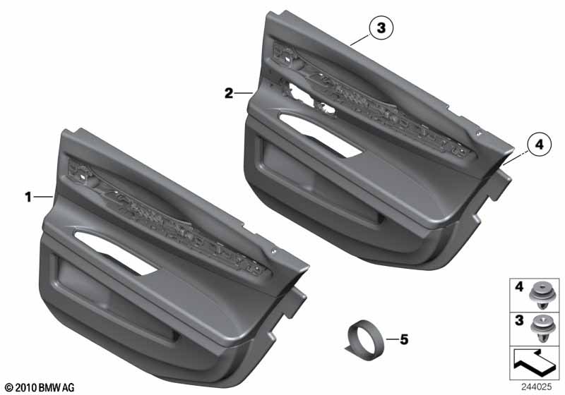 Genuine BMW 51429161126 F01 F04 Door Lining Leather Rear Right SCHWARZ (Inc. 730d, 750dX & ALPINA B7) | ML Performance UK Car Parts