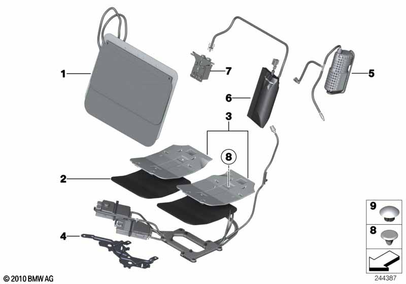 Seat, front, lumbar Active seat