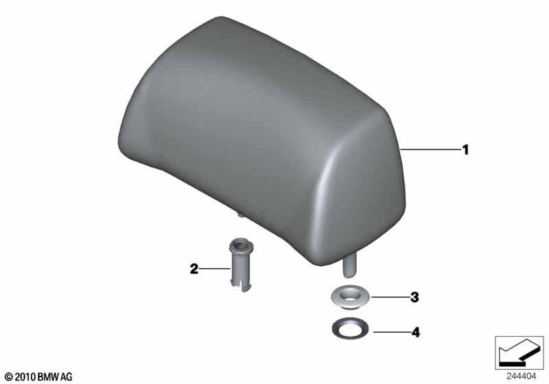 Rear seat head restraint