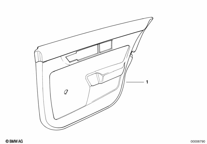 Door trim, rear