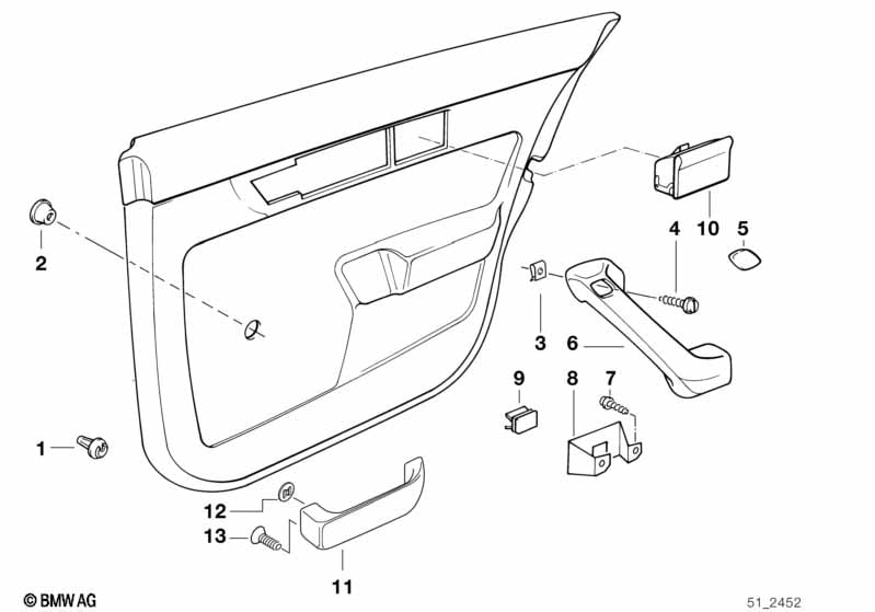 Door trim, rear