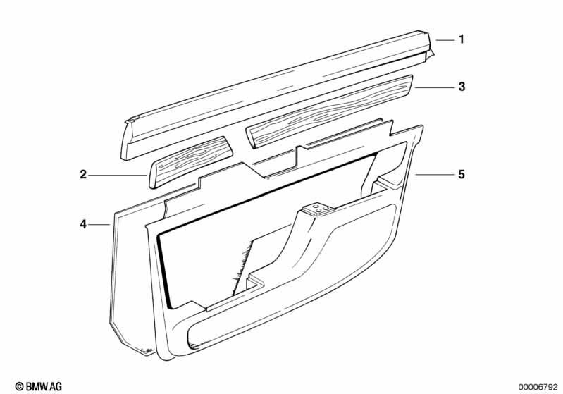 Door trim, rear