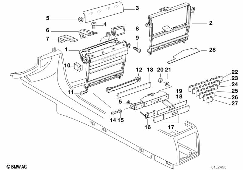 Module carrier, center console