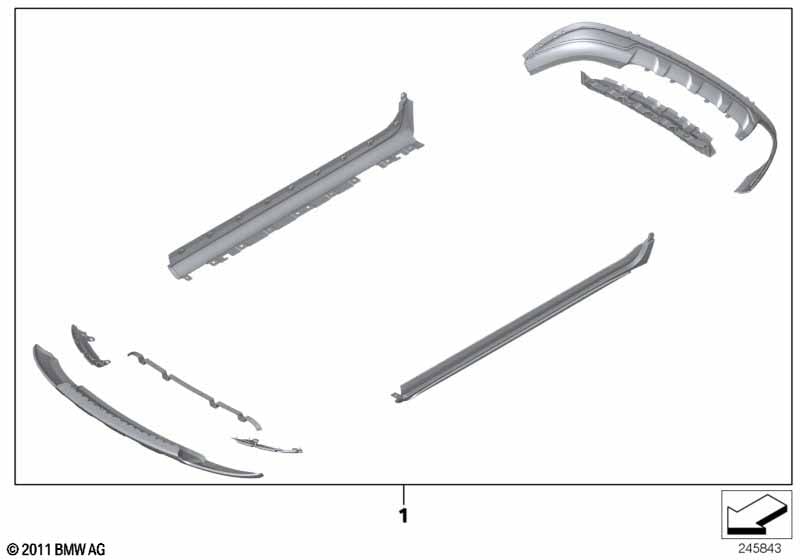 Genuine BMW 51192186160 F25 X Line Pro OPTIKPAKET (Inc. X3) | ML Performance UK Car Parts