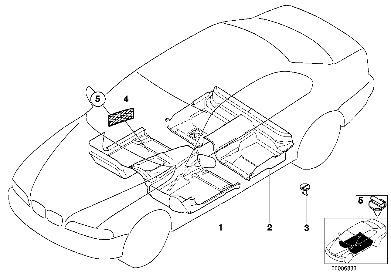 Genuine BMW 51478169527 E39 Floor Covering Rear SANDBEIGE (Inc. 530i, 520d & 525d) | ML Performance UK Car Parts