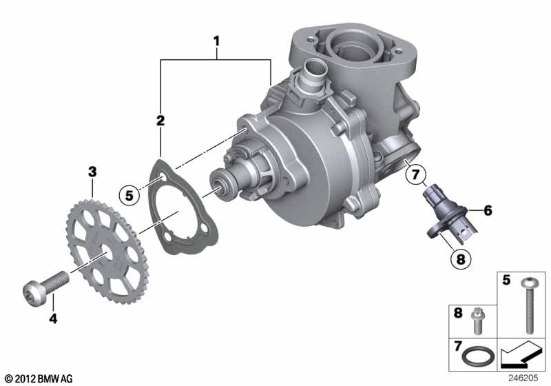 Vacuum pump with aux.consumer connection