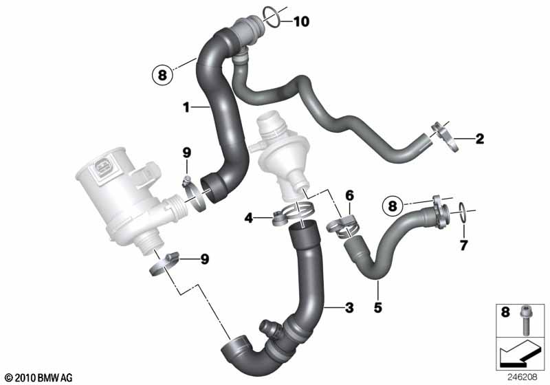 Genuine BMW 11538645480 Hose, Radiator-Engine (Inc. Cooper S, X1 20iX & X1 28iX) | ML Performance UK Car Parts