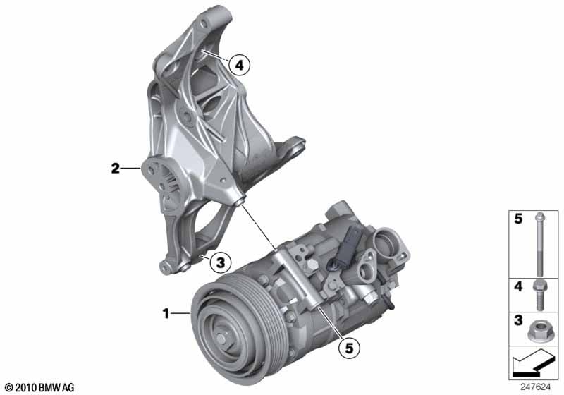 Air-conditioner compressor/mounting part
