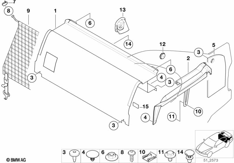 Genuine BMW 52108119276 E34 E39 E36 Screw M6X15,4 (Inc. 316i, 520d & 325i) | ML Performance UK Car Parts