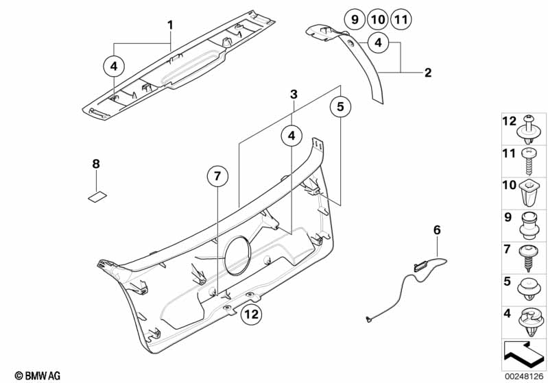 Trunk lid trim panel