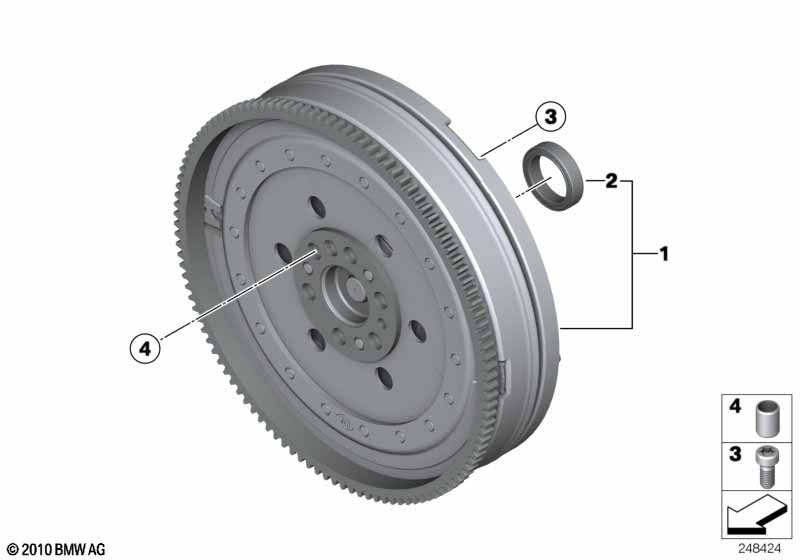 Genuine BMW 21207638307 F25 F36 F32 Twin Mass Flywheel (Inc. X1 20iX, 328iX & 428iX) | ML Performance EU Car Parts