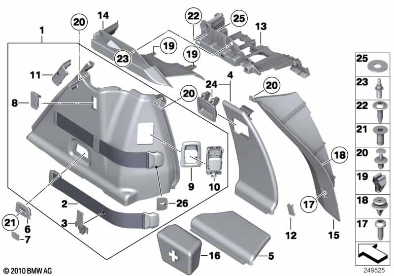 Genuine BMW 51479167387 Lock Panel SCHWARZ (Inc. 520d, 528i & 535i) | ML Performance EU Car Parts