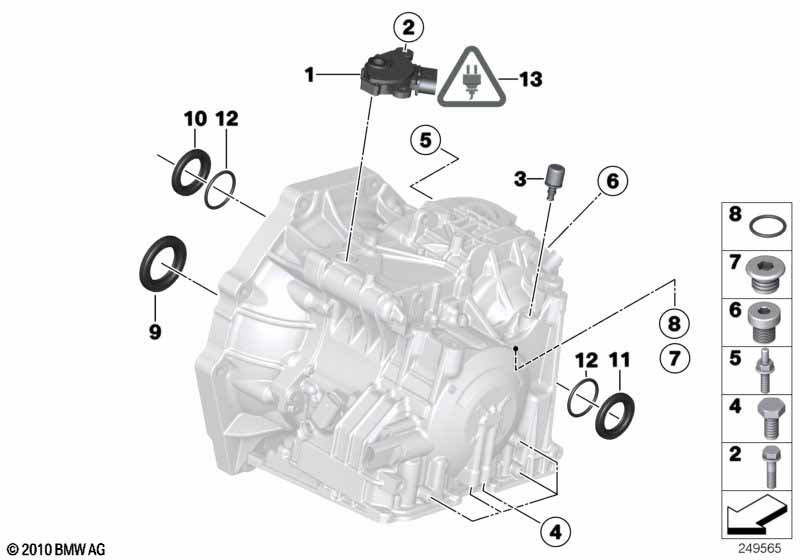 GA6F21WA mounting parts/gaskets