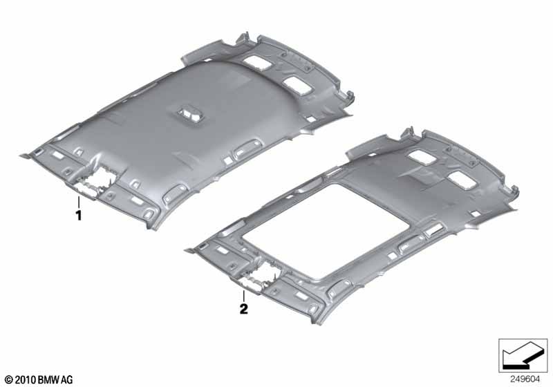 Individual moulded headliner, Alcantara