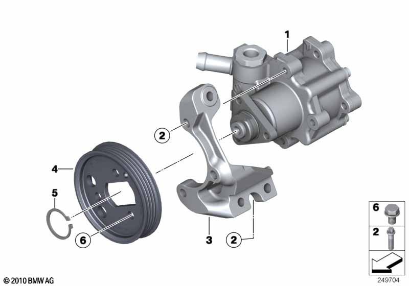 Genuine BMW 32416798865 E84 Power Steering Pump (Inc. X1 20iX & X1 28iX) | ML Performance EU Car Parts