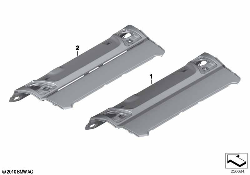 Individual rear window shelf, Alcantara