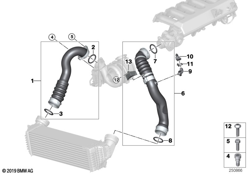 Genuine BMW 11618506079 E71 E70 Charge Air Line (Inc. X6 30dX, X5 3.0sd & X6 35dX) | ML Performance UK Car Parts