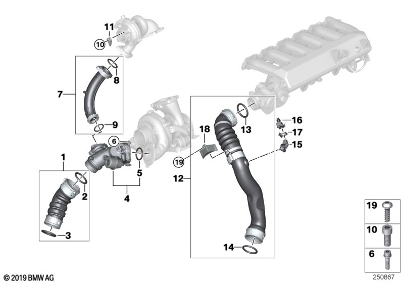 Intake manifold-supercharg.air duct/AGR