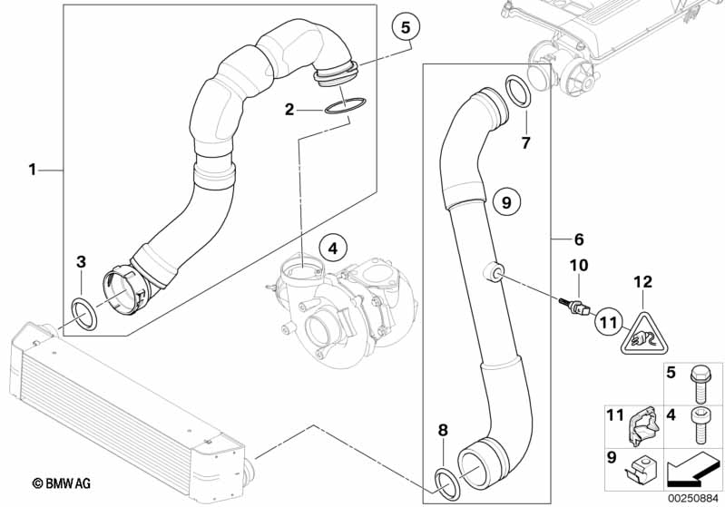 Intake manifold-supercharg.air duct/AGR