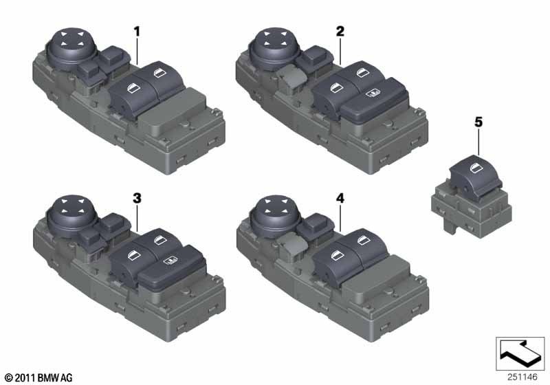 Genuine BMW 61319196678 F13 Operating Unit, Switch Module, Door, Frt (Inc. 640iX, 650iX 4.0 & 650iX) | ML Performance UK Car Parts