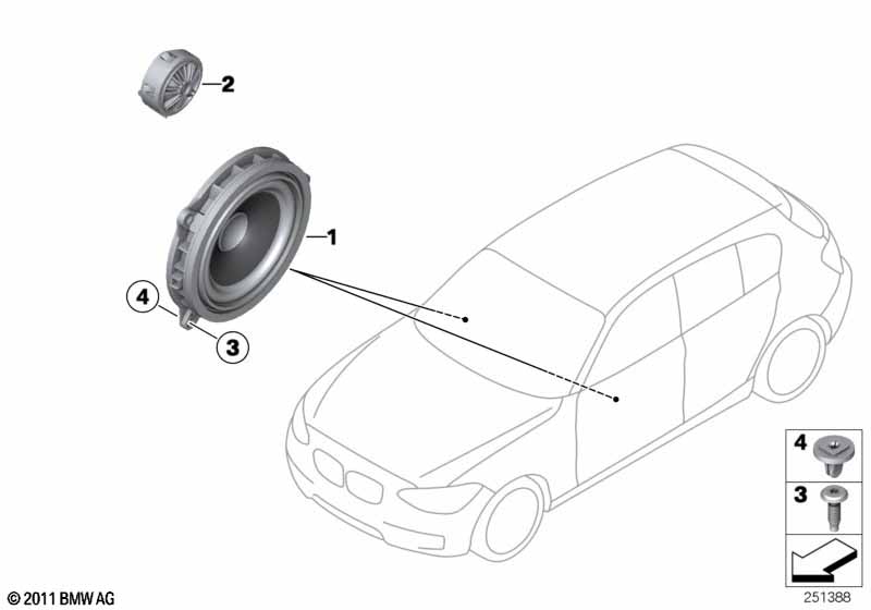Genuine BMW Mini 65139364956 F87 F21 F33 Mid-Range Speaker Harman Kardon (Inc. 740dX, 330i & X1 25iX) | ML Performance EU Car Parts
