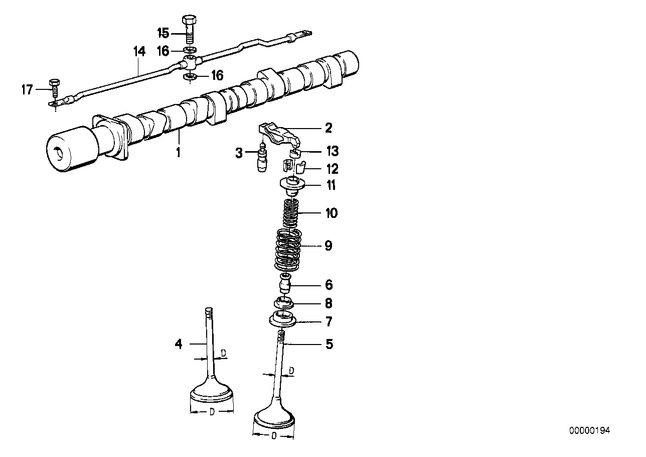 Genuine BMW 11341727358 E34 E32 E36 Intake Valve 42,0/6,94mm (Inc. 750iL, 850Ci & 518i) | ML Performance UK Car Parts