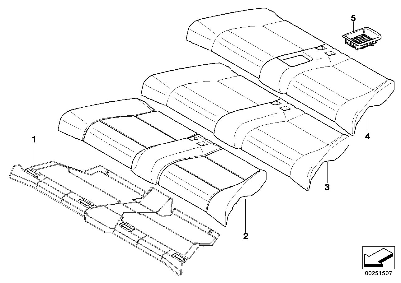 Genuine BMW 52209141833 E88 Seat Pan (Inc. 125i, 123d & 120d) | ML Performance UK Car Parts