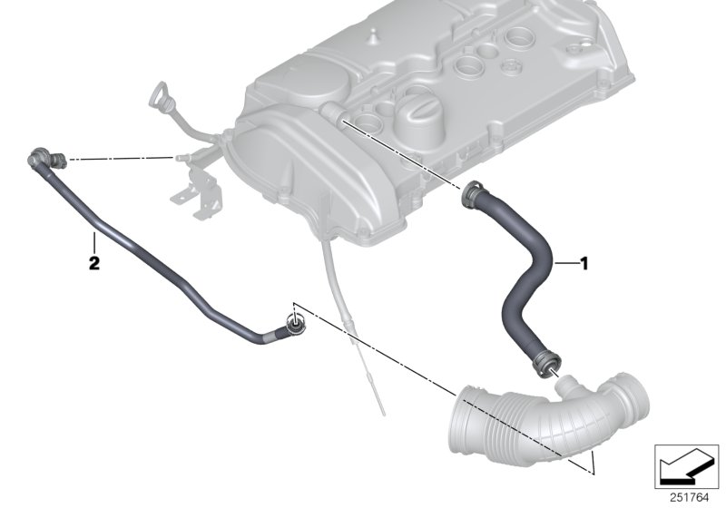 Genuine BMW 11157614690 F30 F31 F21 Vent Tubing (Inc. 316i, 116i & 120i) | ML Performance UK Car Parts