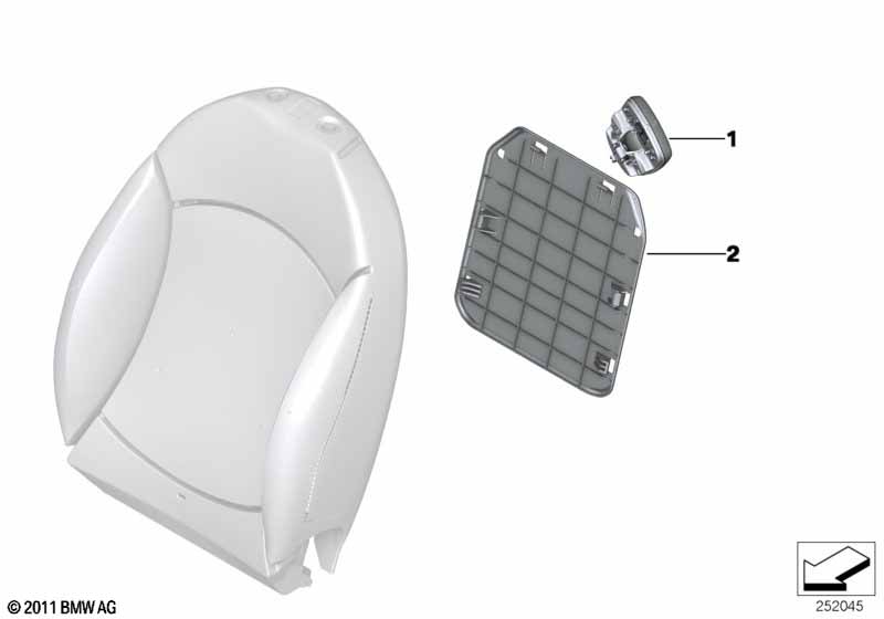 Seat, front, backrest trim covers