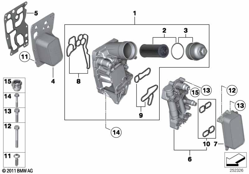 Lubricat.syst.-oil filter,heat exchanger