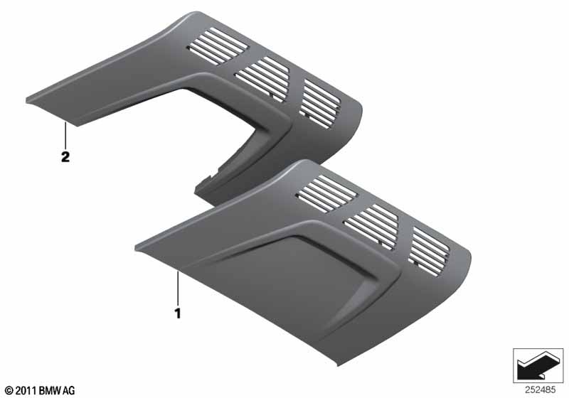 Headliner controls trim/ front dome lamp