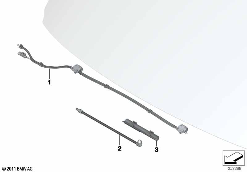 Single parts for windshield cleaning