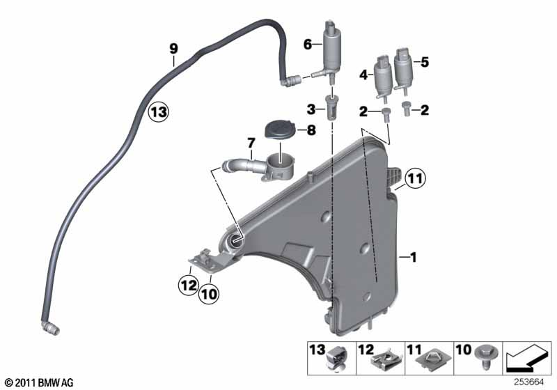 Genuine BMW 67637217792 F36 F90 F32 Wash Pumpe F Head Lamp Cleaning Device (Inc. M2 Competition, 550iX 4.4 & X3 18i) | ML Performance UK Car Parts