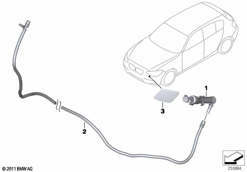 Single parts for head lamp cleaning