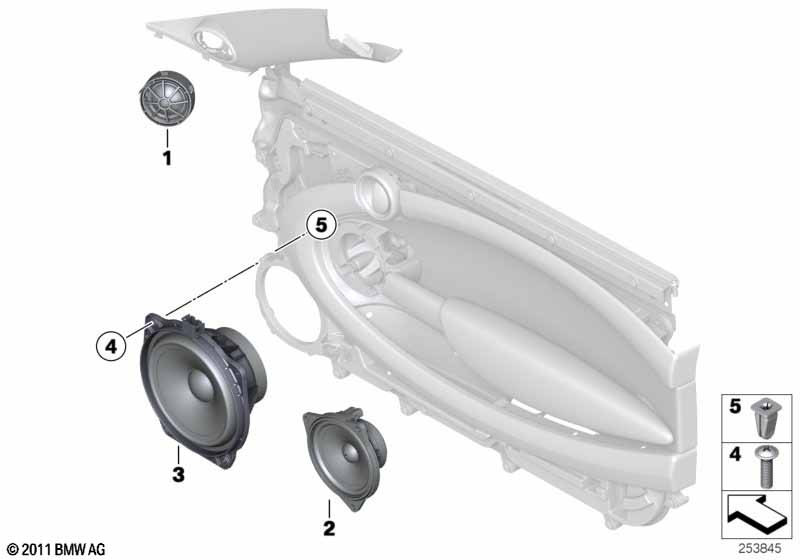 Single parts f front door loudspeaker