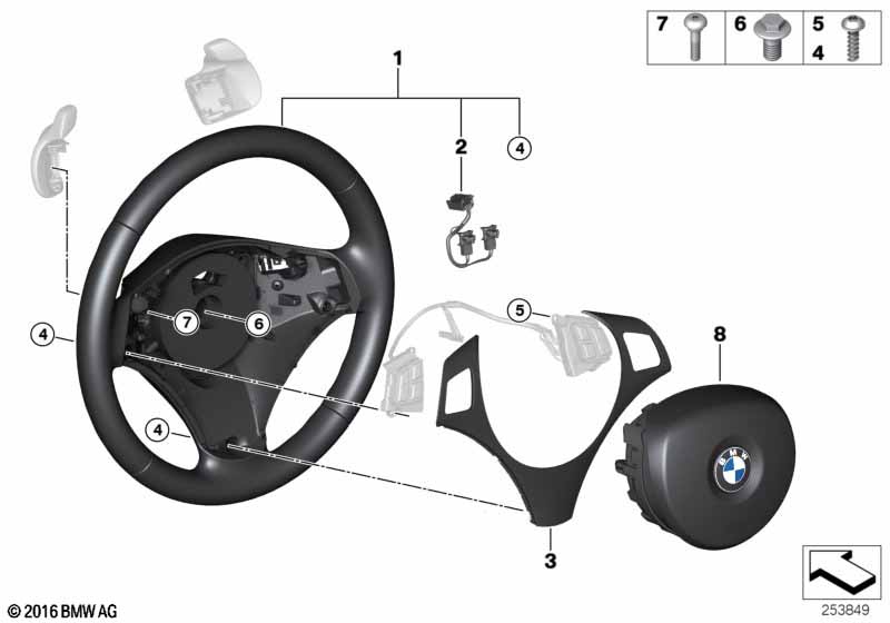 Sports st. wheel airbag multif./paddles