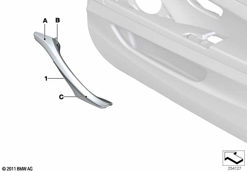 Individual interior door handles leather