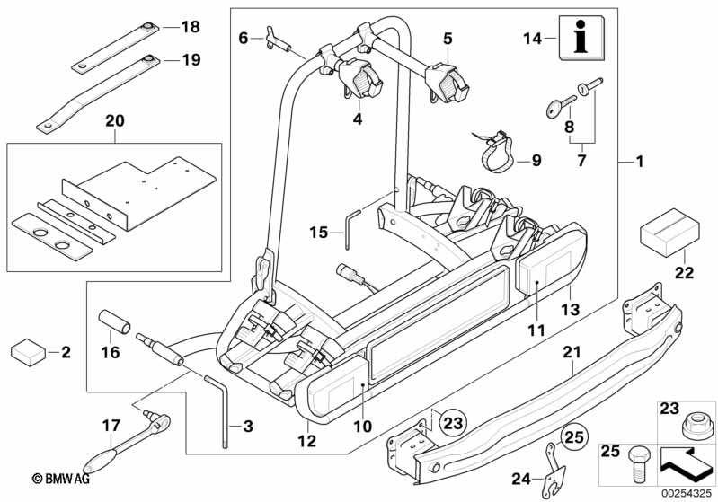 Rear bicycle carrier