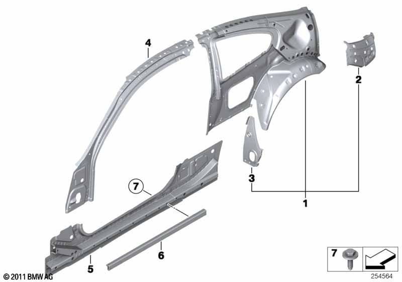 Body-side frame-parts