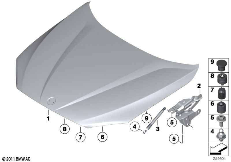 Genuine BMW 41002993151 E84 Hood (Inc. X1 18i, X1 28iX & X1 18dX) | ML Performance UK Car Parts