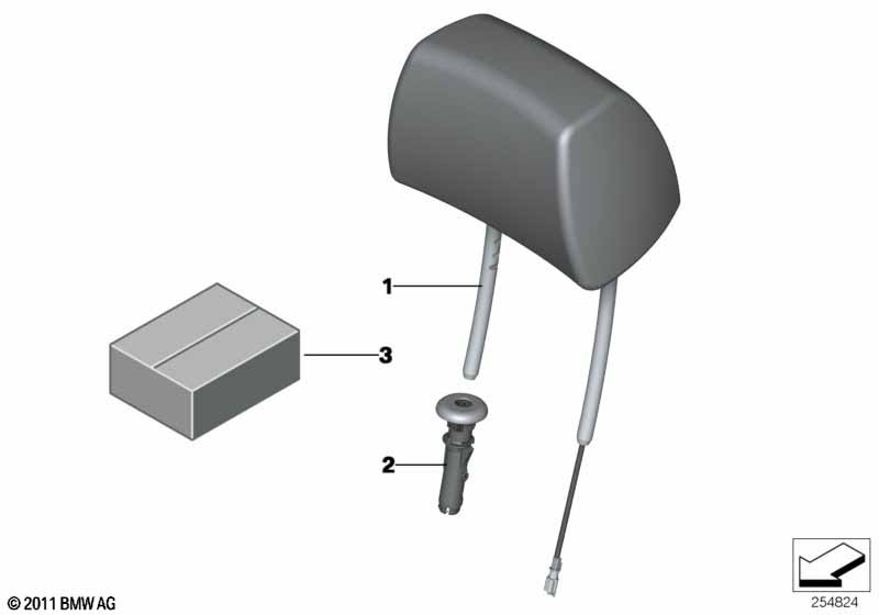 Genuine BMW 52107255872 F25 F26 Headrest Imitation Leather BEIGE (Inc. X3) | ML Performance EU Car Parts