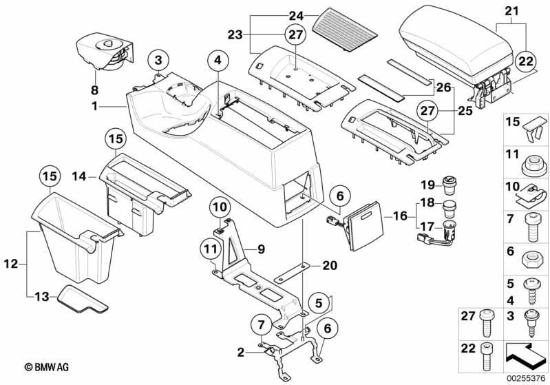 Genuine BMW 51163403653 E83 Cover Cd Changer, Centre Console (Inc. X3) | ML Performance EU Car Parts