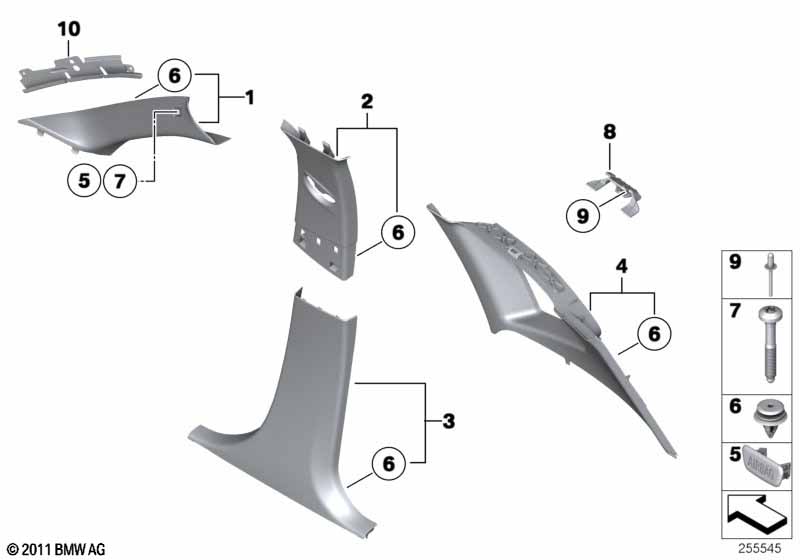 Genuine BMW 51432991352 E84 Cover, B-Column Bottom Right SAVANNABEIGE (Inc. X1) | ML Performance EU Car Parts