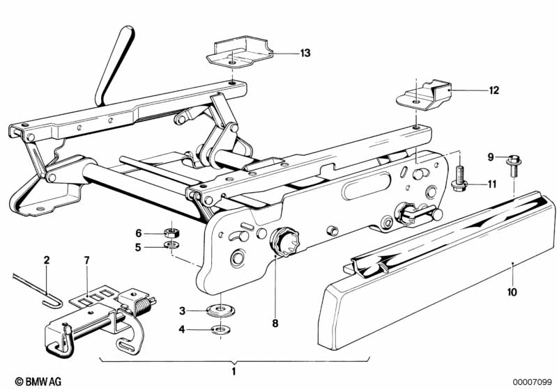 Front seat-vertical seat adjuster